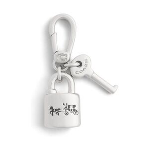 New Coach Silver Lock and Key Charm